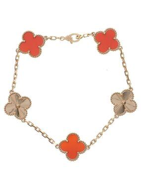 Van Cleef & Arpels Vintage Alhambra Bracelet 18K Pink Gold Gyo Chez nerian